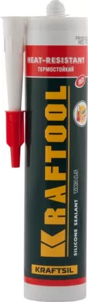 Герметик силиконовый KRAFTOOL красный, температуростойкий (от -62 С до 275 С), 300мл 41259-4 купить в Магнитогорске