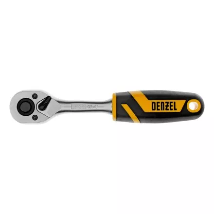 Ключ-трещотка 1/4&quot;  Denzel 14031, 90 зубьев, с быстрым сбросом, CrV купить в Магнитогорске