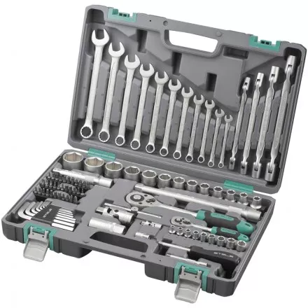 Набор инструментов, 1/2&quot;, 1/4&quot;,  CrV, пластиковый кейс  88 предм  STELS 14109 купить в Магнитогорске