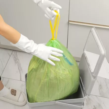 Пакеты для мусора с завязками 35 л x 15 шт., зеленые, Home Palisad 927175 купить в Магнитогорске