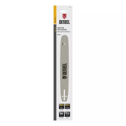 Шина для бензопилы DGS-4516P, длина 40 см (16&quot;), шаг 0,325&quot;, паз 1,5 мм, 64 звена Denzel купить в Магнитогорске