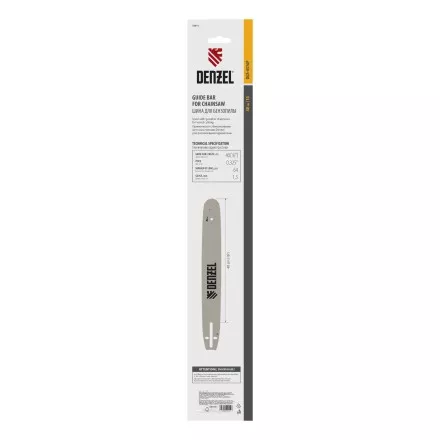 Шина для бензопилы DGS-4516P, длина 40 см (16&quot;), шаг 0,325&quot;, паз 1,5 мм, 64 звена Denzel купить в Магнитогорске