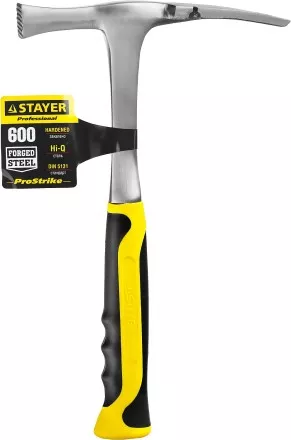Молоток-кирочка КАМЕНЩИКА STRIKE 600г цельнометаллический, STAYER Professional 20165 20165 купить в Магнитогорске