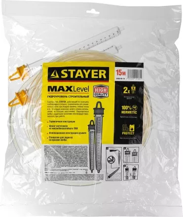 Гидроуровень STAYER &quot;MASTER&quot; с усиленной измерительной колбой большого размера, d 6мм, 15м 579442 купить в Магнитогорске
