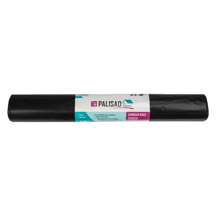Пакеты для мусора 120 л x 10 шт., ПВД прочные черные, длинный ролик, Home Palisad 927265 купить в Магнитогорске