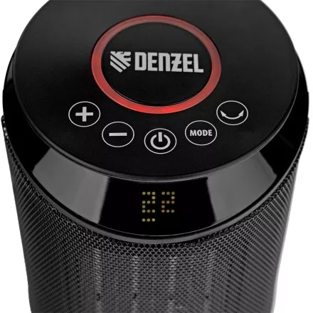 Тепловентилятор керамический Denzel DTFC-2000X, 2 кВт, wi-fi, пульт, динамик, вращение, 3 реж. 96426 купить в Магнитогорске
