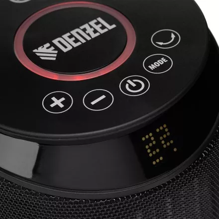 Тепловентилятор керамический Denzel DTFC-2000X, 2 кВт, wi-fi, пульт, динамик, вращение, 3 реж. 96426 купить в Магнитогорске
