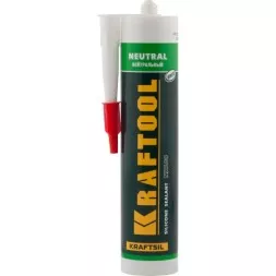 Герметик силиконовый KRAFTOOL белый, нейтральный, 300мл 41257-0