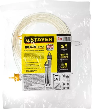 Гидроуровень STAYER &quot;MASTER&quot; с усиленной измерительной колбой большого размера, d 6мм, 5м 579432 купить в Магнитогорске