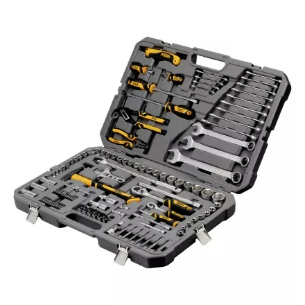 Набор инструментов Denzel 15804, 1/2&quot;, 1/4&quot;, CrV, S2, пластиковый кейс, 122 предмета купить в Магнитогорске