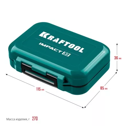 Набор ударных торсионных бит KRAFTOOL Impact, Cr-Mo-V-Nb сталь 26066-H32 купить в Магнитогорске