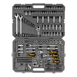 Набор инструментов Denzel 15807, 1/2&quot;, 1/4&quot;, 3/8&quot;, CrV, S2, пластиковый кейс, 216 предметов