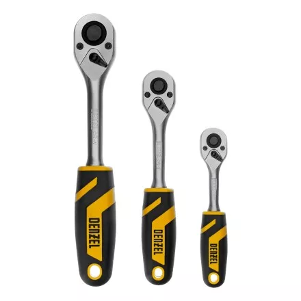 Набор инструментов Denzel 15807, 1/2&quot;, 1/4&quot;, 3/8&quot;, CrV, S2, пластиковый кейс, 216 предметов купить в Магнитогорске