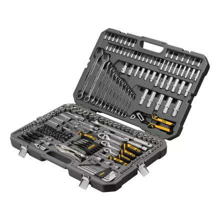 Набор инструментов Denzel 15808, 1/2&quot;, 3/8&quot;, 1/4&quot;, CrV, S2, пластиковый кейс, 232 предмета купить в Магнитогорске