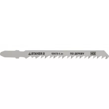 Полотна STAYER &quot;STANDARD&quot;, T144D, для эл/лобзика, HCS, по дереву, фанере, быстрый рез, EU-хвост., шаг 4мм, 74мм, 2шт 159478-4_z01 купить в Магнитогорске