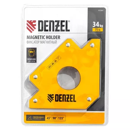 Фиксатор магнитный для сварочных работ усилие 75 LB Denzel 97560 купить в Магнитогорске