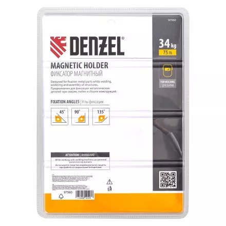 Фиксатор магнитный для сварочных работ усилие 75 LB Denzel 97560 купить в Магнитогорске