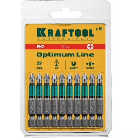 Биты KRAFTOOL OPTIMUM PH 26122-2-50-10 купить в Магнитогорске
