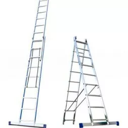 Лестница двухсекционная 2х12 RD212 RedVerg алюминиевая, h= 3,18-5,26 м, 12,6 кг