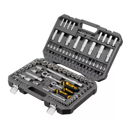 Набор инструментов Denzel 15814, 1/2&quot;, 1/4&quot;, CrV, S2, пластиковый кейс, 109 предметов купить в Магнитогорске