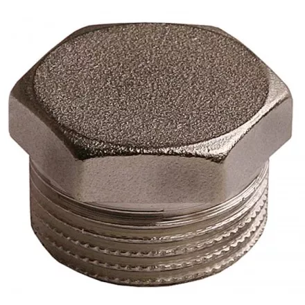 Заглушка GENERAL FITTINGS никелированная латунь, 6-ти гранная головка, наружная резьба, 1&quot; 51097-S-1 купить в Магнитогорске