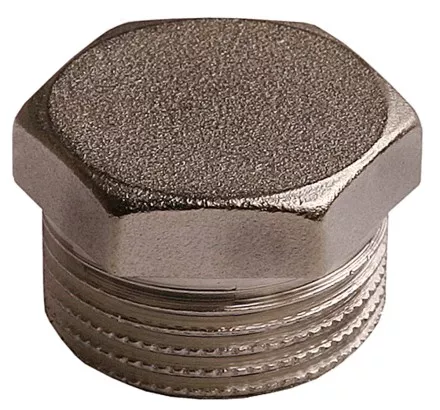 Заглушка GENERAL FITTINGS никелированная латунь, 6-ти гранная головка, наружная резьба, 1&quot; 51097-S-1 купить в Магнитогорске