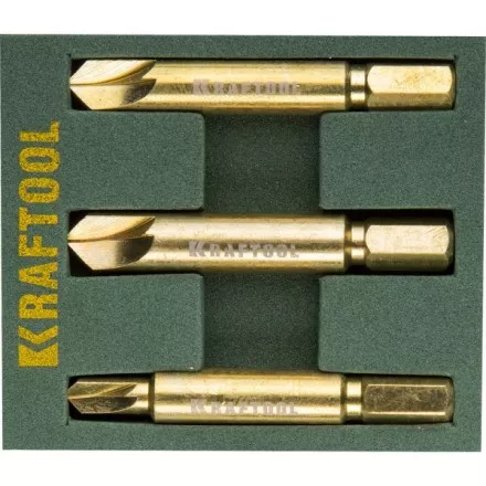 Набор экстракторов KRAFTOOL для выкручивания крепежа с износом граней шлица до 95%.PH1/PZ1,PH2/PZ2,PH3/PZ3,3 предмета 26770-H3 купить в Магнитогорске