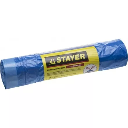 Мешки для мусора STAYER &quot;Comfort&quot; завязками, голубые, 30л, 20шт 39155-30 купить в Магнитогорске