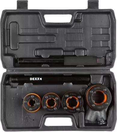 Набор DEXX: Клуппы трубные, с трещоткой 620мм, №4: 1/2&quot;, 3/4&quot;, 1&quot;, 1 1/4&quot; 28280-H4 купить в Магнитогорске