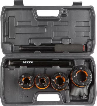 Набор DEXX: Клуппы трубные, с трещоткой 620мм, №4: 1/2&quot;, 3/4&quot;, 1&quot;, 1 1/4&quot; 28280-H4 купить в Магнитогорске