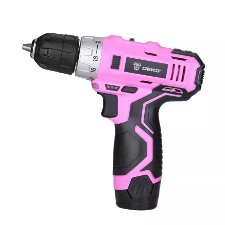 Дрель аккумуляторная DEKO GCD12DU3 PINK SET2 + оснастка 13 шт, 063-4171 купить в Магнитогорске