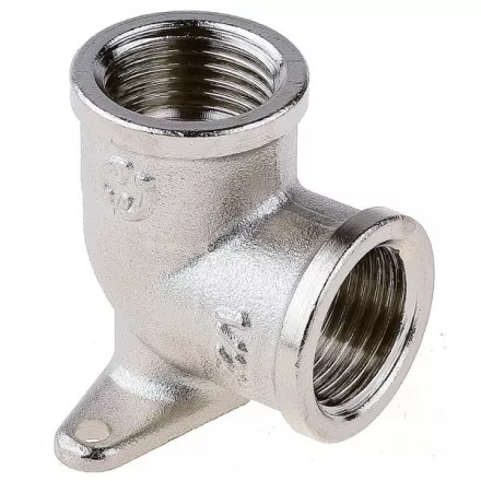 Уголок GENERAL FITTINGS с креплением к стене в двух точках, никелированная латунь, г/г, 1/2&quot; 51075-G/G-1/2 купить в Магнитогорске
