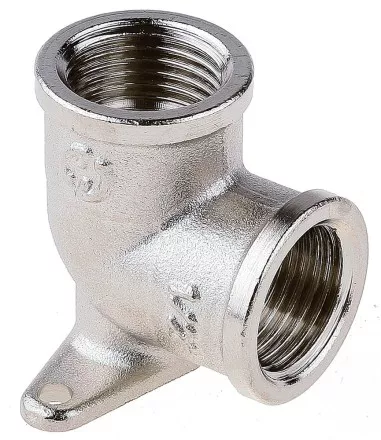 Уголок GENERAL FITTINGS с креплением к стене в двух точках, никелированная латунь, г/г, 1/2&quot; 51075-G/G-1/2 купить в Магнитогорске