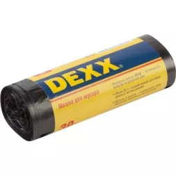 Мешки для мусора DEXX, черные, 30л, 30шт 39150-30