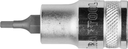 Торцовая бита-головка KRAFTOOL &quot;INDUSTRIE QUALITAT&quot;, материал S2, HEX, сатинированная, 1/2&quot;, H3 27908-03_z01 купить в Магнитогорске