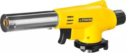 Газовая горелка &quot;MaxTerm&quot; на баллон, STAYER &quot;MASTER&quot; 55584, с пьезоподжигом, регулировка пламени, цанговое соединение, 1300С 55584 купить в Магнитогорске