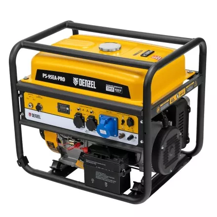 Генератор бензиновый Denzel PS-95EA-PRO, 9,5 кВт, 230 В, 40 л, разъём ATS, эл.старт купить в Магнитогорске