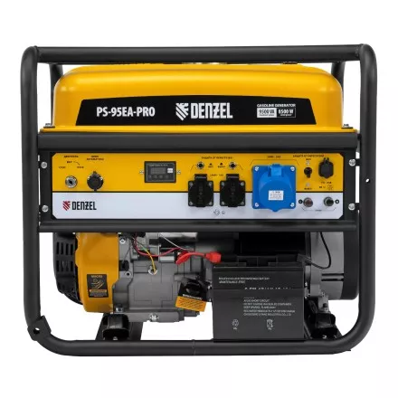 Генератор бензиновый Denzel PS-95EA-PRO, 9,5 кВт, 230 В, 40 л, разъём ATS, эл.старт купить в Магнитогорске