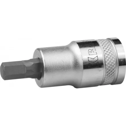 Торцовая бита-головка KRAFTOOL &quot;INDUSTRIE QUALITAT&quot;, материал S2, HEX, сатинированная, 1/2&quot;, H7 27908-07_z01 купить в Магнитогорске