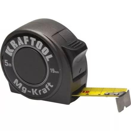 Рулетка KRAFTOOL &quot;MG-Kraft&quot;, особопроч корпус, Mg сплав, нейлон покрытие, суперкомпакт размер, 5м/19м 34129-05-19 купить в Магнитогорске