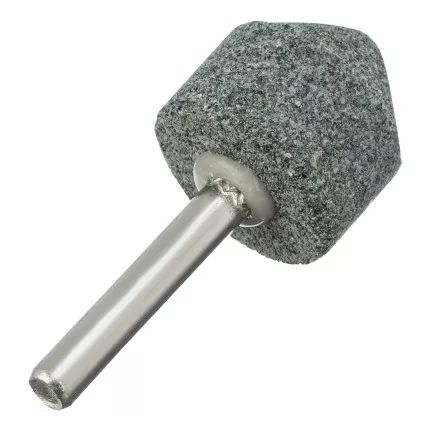 Шарошка абразивная, конус, для дрели, 25 x 25 мм, хвостовик d6 мм, 63С Denzel 76021 купить в Магнитогорске