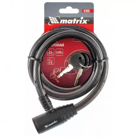 Замок тросовый универсальный 12 х 960 мм Matrix 91835 купить в Магнитогорске