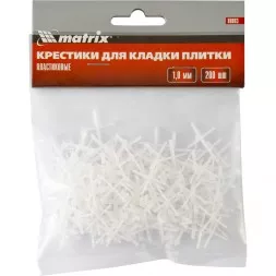 Крестики 1,0 мм для кладки плитки упаковка 200 штук Matrix 88083