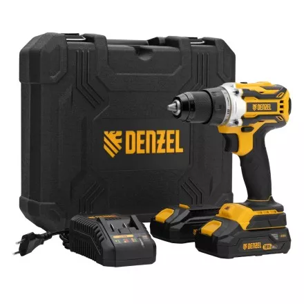 Дрель-шуруповерт аккумуляторная Denzel  BLDL-18-0 26140, бесщет.2 Li-Ion, 18 В купить в Магнитогорске