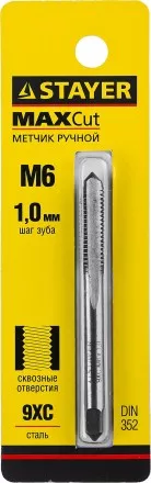 Метчик STAYER &quot;MASTER&quot; одинарный, для сквозных отверстий, сталь 9ХС, М6х1,0 28020-06-1.0 купить в Магнитогорске