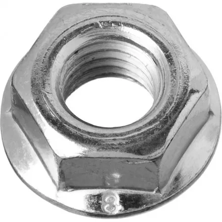 Гайка DIN 6923 с фланцем, M8, 6 шт, кл. пр. 8, оцинкованная, ЗУБР 303636-08 купить в Магнитогорске