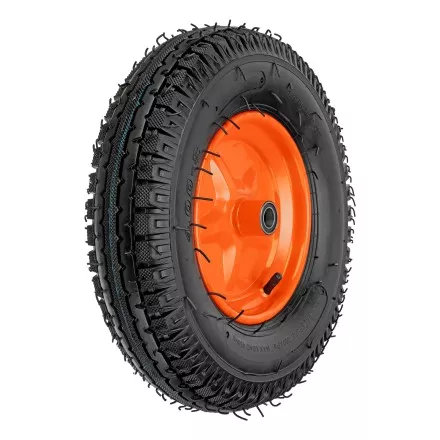 Колесо пневматическое усиленное Palisad 69081, шина 8PR, 4.00-8 D400 мм, внутренний диаметр подшипника 20 мм, длина оси 90 мм купить в Магнитогорске
