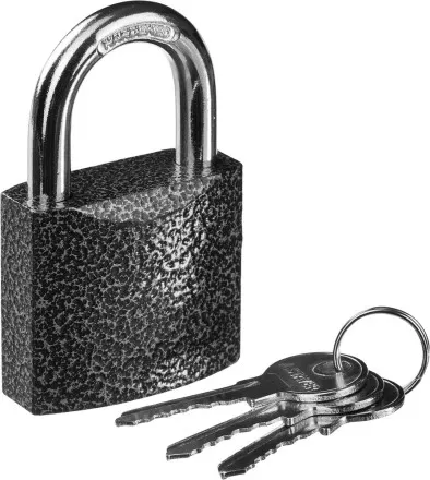 Замок STAYER &quot;STANDARD&quot; навесной, металлический корпус, закаленная дужка, 50 мм 37160-50 купить в Магнитогорске