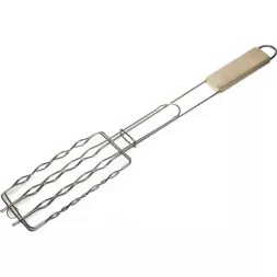 Решетка-гриль GRINDA &quot;BARBECUE&quot; для сосисок, нержавеющая сталь, 170х85мм 424730