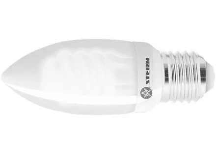 Лампа компактная люминесцентная свечка 9W 2700K E27 8000ч Stern 90962 купить в Магнитогорске